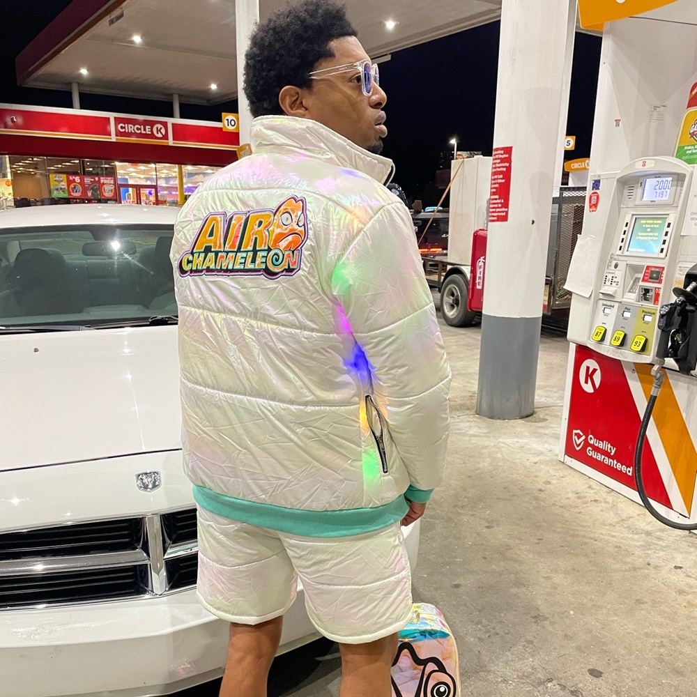Air Chameleon UFO Light Up Color Changing Puffer Jacket #20YrAnniversaryJacket
